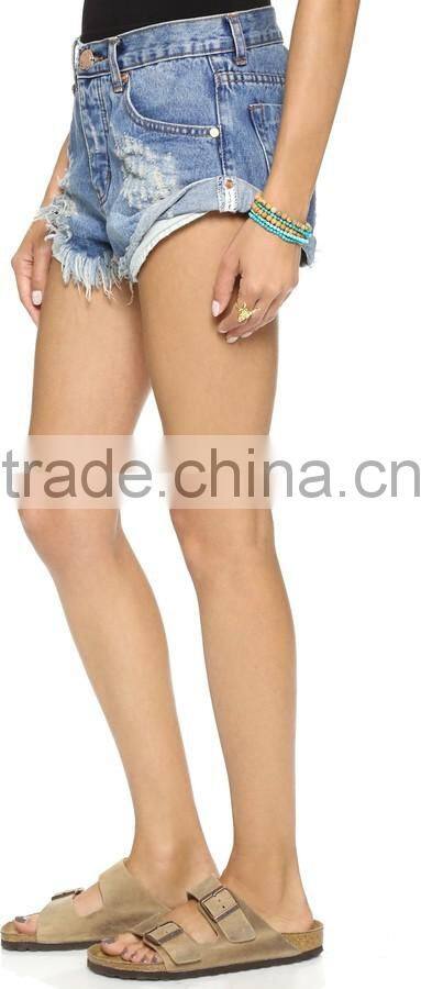 Newest hot sale sexy ladies fashion denim short jeans woman