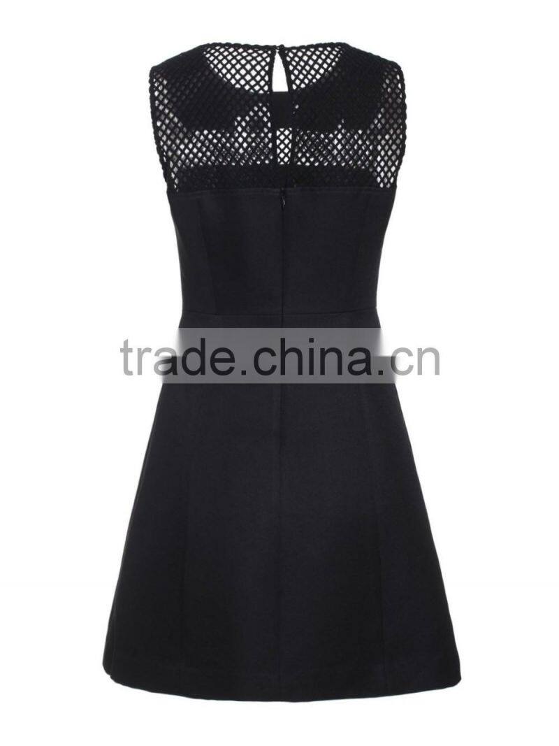 Black cobwebbing combined dress