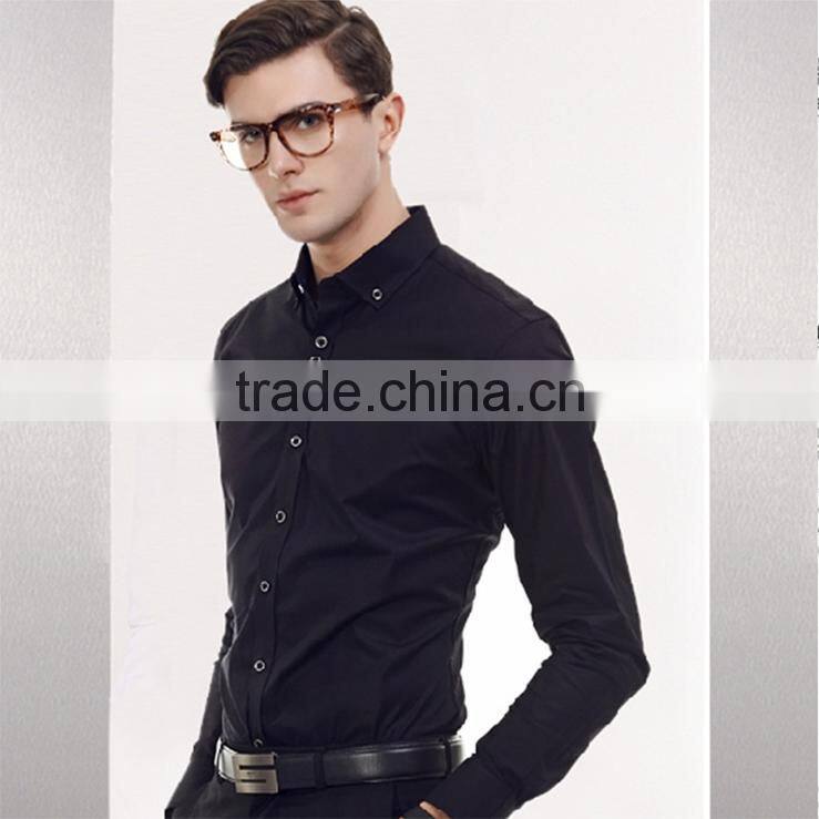 2015 alibaba top sale classic 100% cotton korean style slim fit mans long sleeve shirt for oem