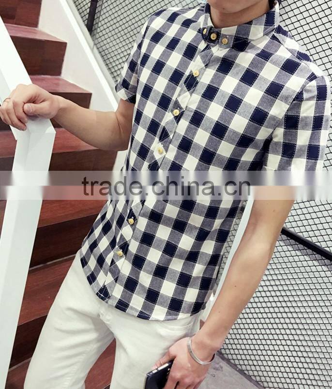 Plaid shirt sleeves with cultivate one's morality business