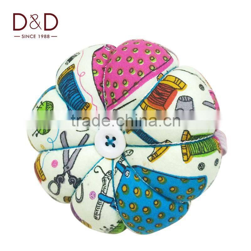 D&D Pumpkin Fabric Needles Pin Cushion Sewing With Elastic Wrist Belt