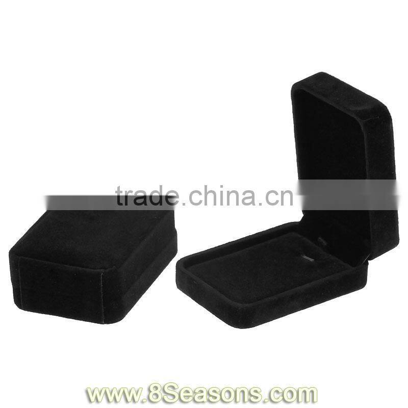 Black Velvet Pendant&Necklace Display Box Jewelry Gift Box Case
