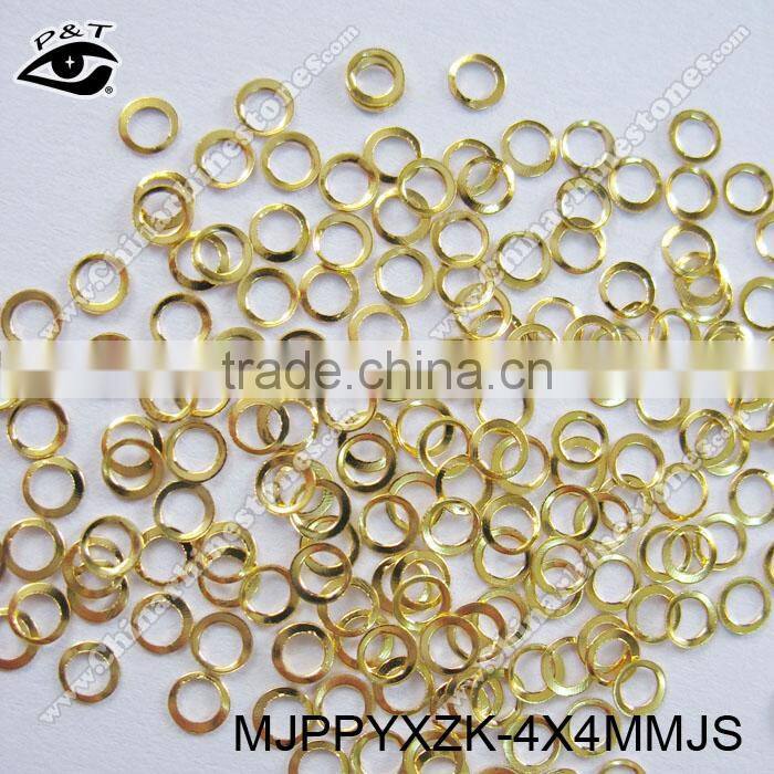 Nail Studs 4mm Gold Round Hole Studs for Nail art Decorations