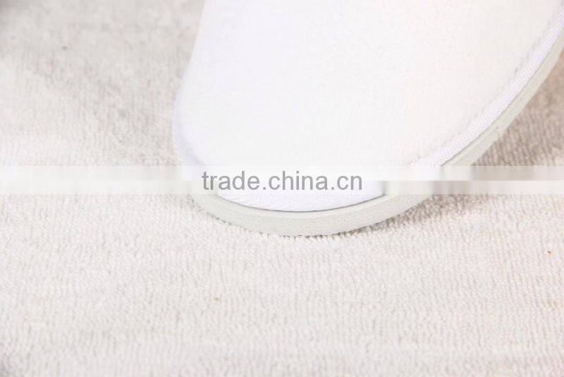 pure closed toe coral velvet hotel slipper