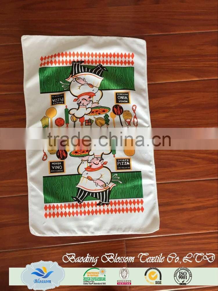 New arrival beautiful printed super absorbent microfiber warp knitted tea towels