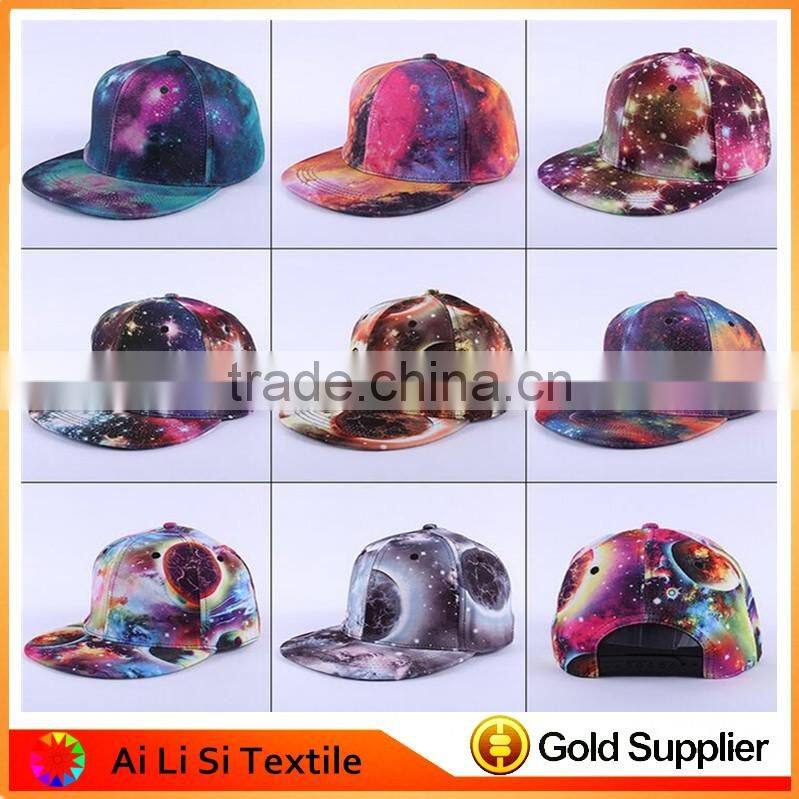 High Quality 3D Printed Galaxy Snapback Caps Galaxy Floral Printing Snapback Hats