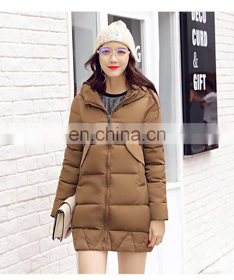 Europe 2017 winter new Slim down cotton women Korean version of the long hooded thickening of cotton