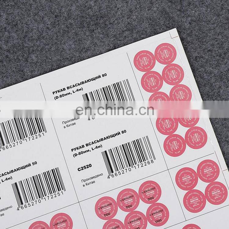 Manufacturer's direct selling supermarket products promotional label,customized Waterproof Self Adhesive Sticker Printing