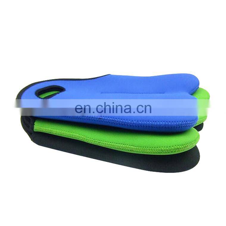 Hot selling new arrival 750ml neoprene reusable divided wine tote bag
