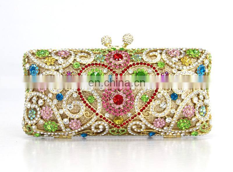 2016 clutch bag/evening bag/crystal wedding clutch bag/evening clutch handbag with stones