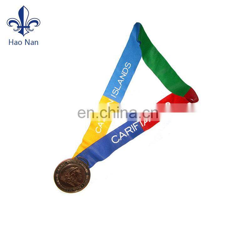 China Wholesale Good Quality Custom Printed Logo Medal Ribbon Award Ribbons
