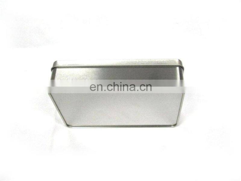 Plain rectangular gift tin box with window