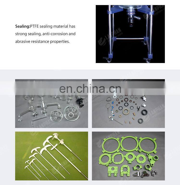 10L 20L Agitator Reactor Tank glass lab reactor vessel