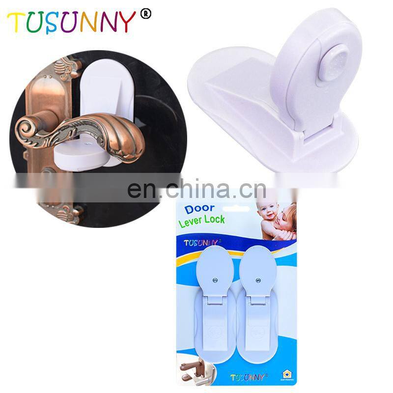 Childproof Safety Door Lever Lock (2 Pack)