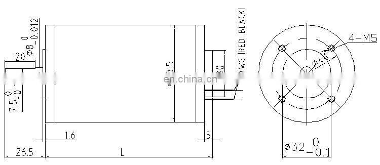 OD 63 mm 3000 rpm brushed 150 watt dc electric motor 24v high speed permanent magnet motor BMM377