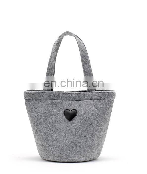 customized color logo wool shopping custom handbags chinese products felt non woven women hand bag