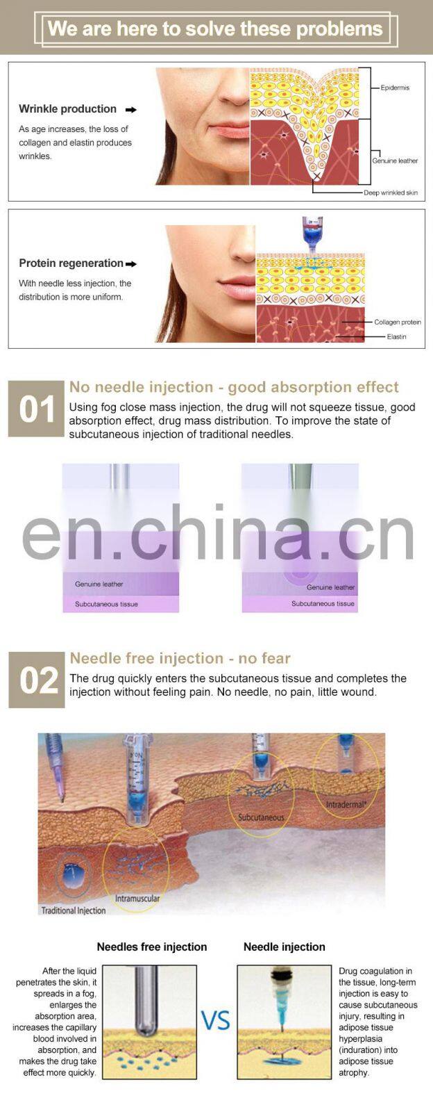 2021 top sale Needle Free Injector 24k hyaluronic pen with OEM Services