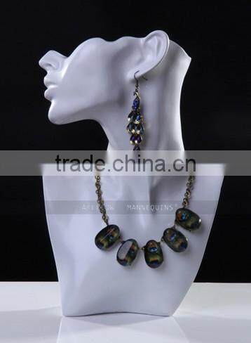 Fiberglass Woman Mannequin Head,Female Abstract head mannequin,Cheap White Head,Dispaly Jewelry/ hat /scarf head mannequin H1080