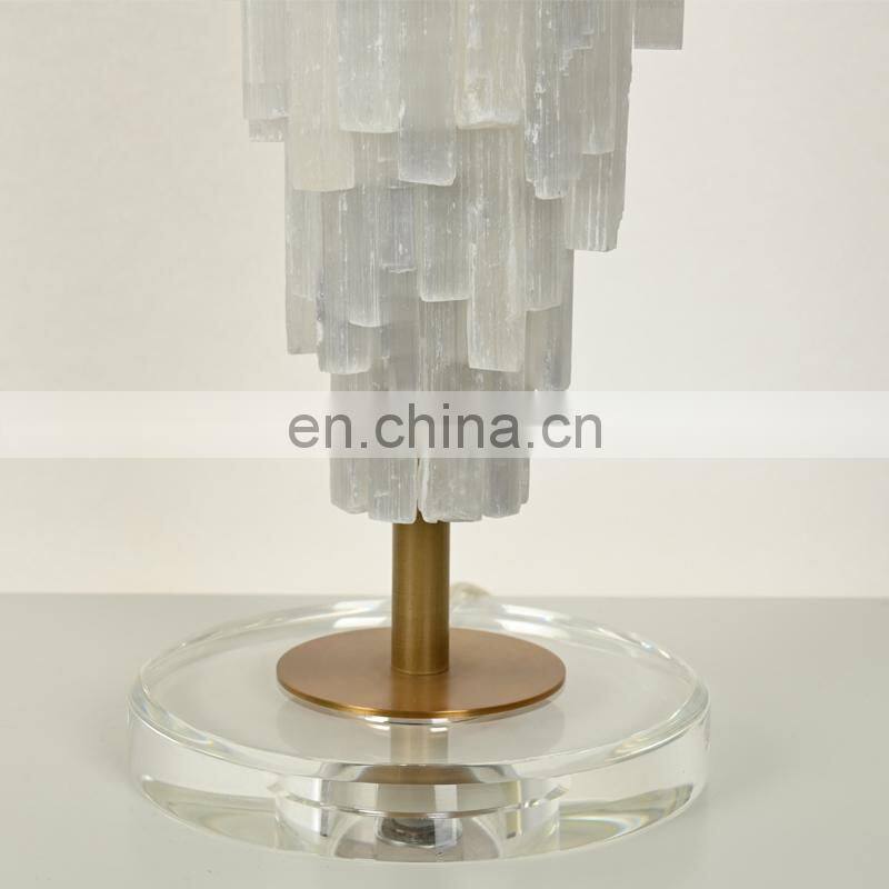 Selenite crystal kandelaar bruiloft art bird table lamps big modern table lamp