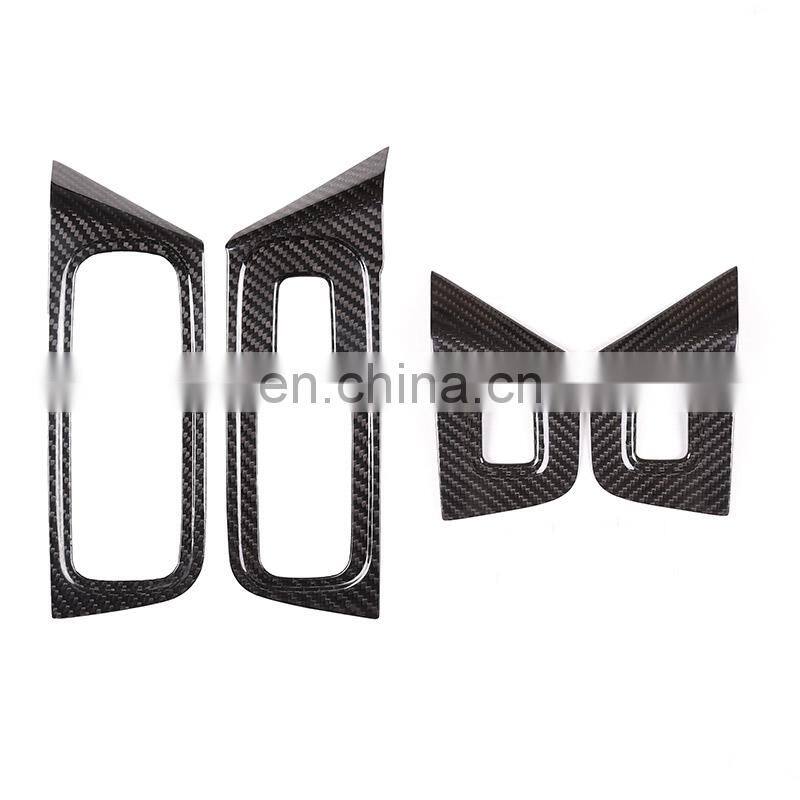 Real Carbon Fiber Car Interior Window Lift Button Frame Trim For Porsche Cayenne Left Hand Drive Accessories