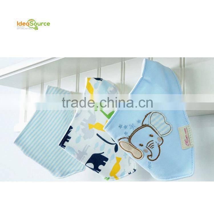 Top grade 100% cotton 3pcs set/lovely bandana bibs/new baby bibs