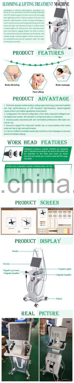 CET RET RF Vacuum BODY shaping Face-lift machine rhythm negative pressure technology beauty parlor slimming machine