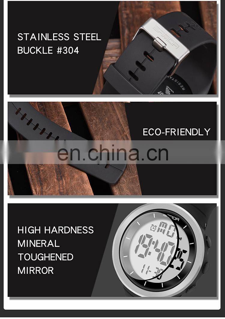 Sanda 6007 Sports Men LED Electronic Watch Chrono Alarm Waterproof Functional Digital Wristwatch