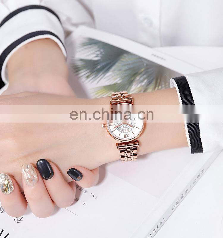 New Arrival Skmei 1533 rose gold luxury watch women custom logo waterproof wristwatch for lady