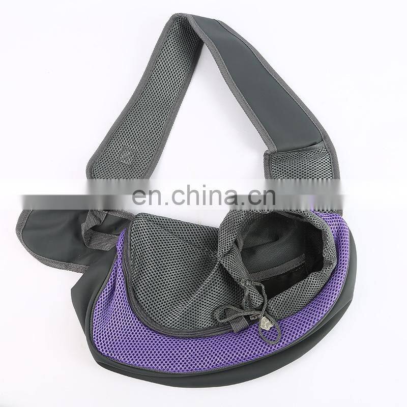 Breathable Pet Dog Carrier Outdoor Travel Pouch Mesh Oxford Single Shoulder Bag Sling Comfort Travel Tote Shoulder Bag