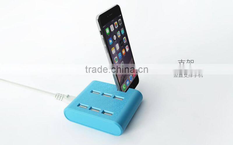 2016 Top Quality Multifunction Usage 6 ports usb wall charger mobile phone accessories