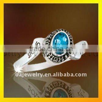 unique design 3D design comfort fit brass vintage class ring