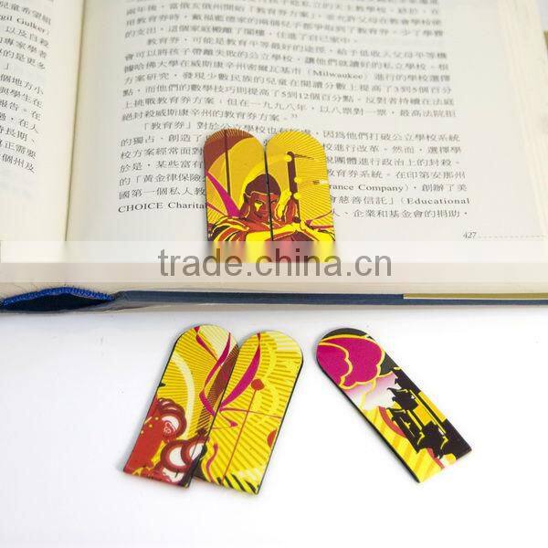 Custom promotional magnetic bookmark,folding bookmark