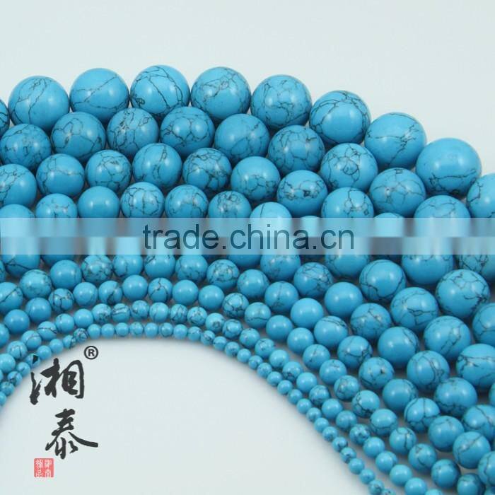 4mm 6mm 8mm 10mm 12mm Natural turquoise beads natural stone charms ornament accessories factory