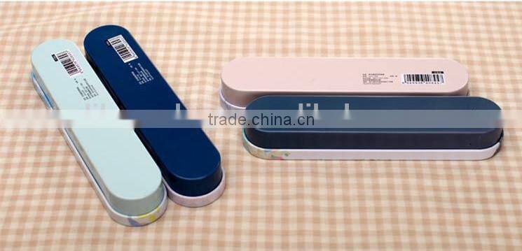 oval shape pencil box/tin pencil cased/ stationery storage tin box