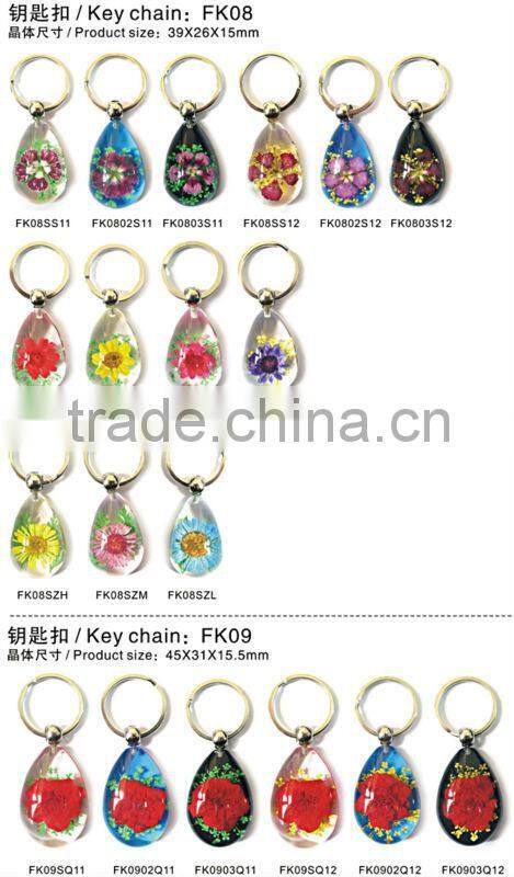 Wholesale Real starfish key chain rings