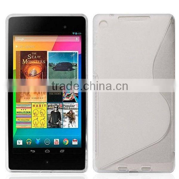 High Qanlity For Google Nexus 7 TPU Cover with S Shape