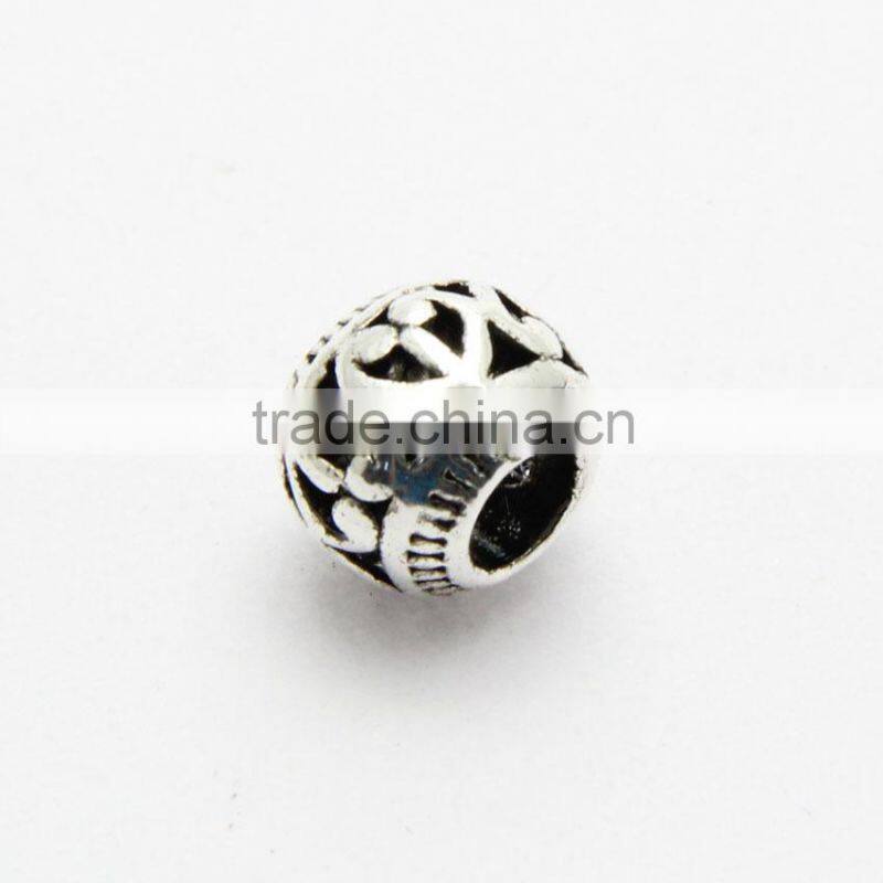 DIY Environmental Zinc Alloy Hot Selling Anti-silver Big Hole Metal Beads
