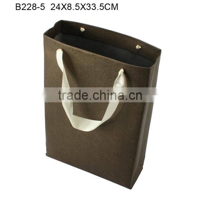 Customized Elegant Art Paper Jewelry Bag for Jewelry Box with Silk Ribbon Manufacturers China B228-3