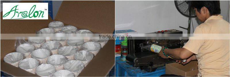 8oz logo design ice cream paper cup with lid