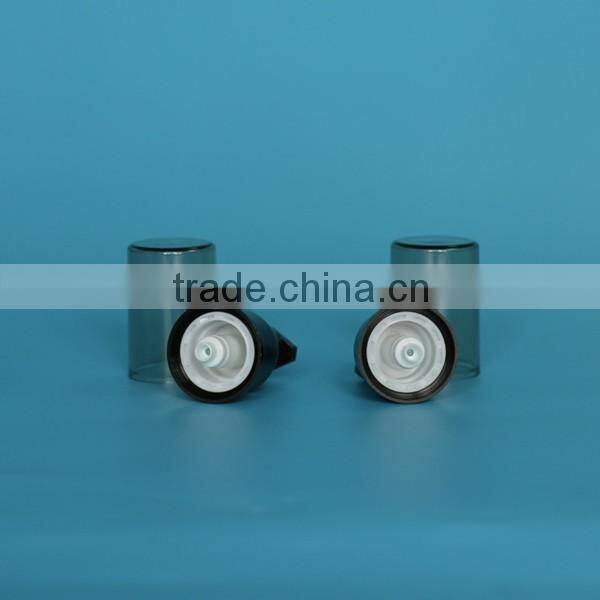 High quality 30mm black PE plastic cosmetic packaging tubes with airless pump