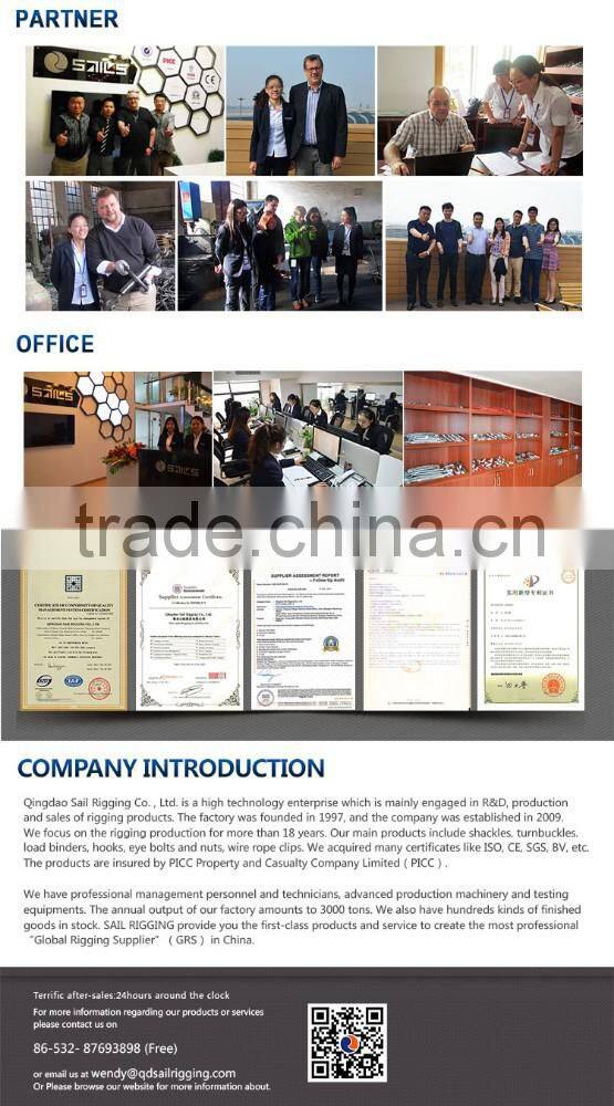 high polished stainless steel open end spring hook