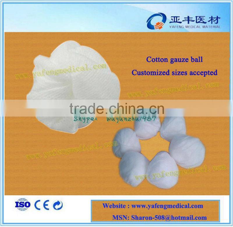 Sterile absorbent dental cotton gauze ball products