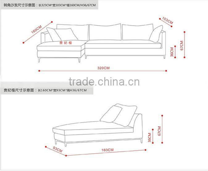 Modern elegant leather sofa set in black New design 2016