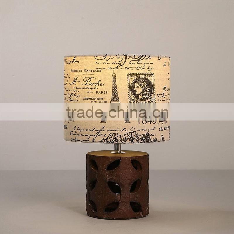 new products 2016 british style table lamp with fabric shade for shop or hotel