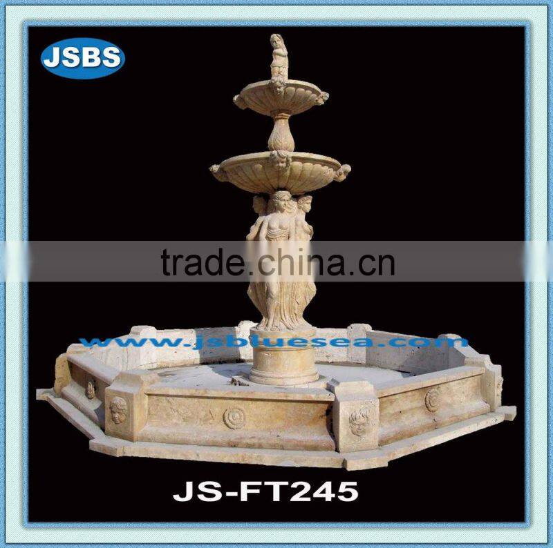 outdoor decorative stone garden nude woman fountain