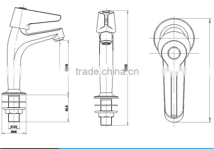 Europe Style High Quality Copper Washroom Wash Hand Mixer Tap