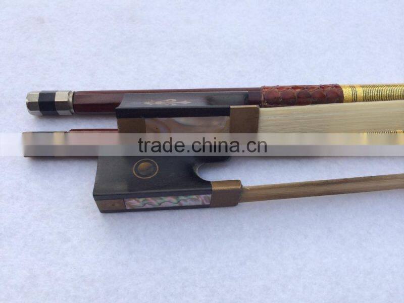 brazil wood stick with ebony violin bow frogs