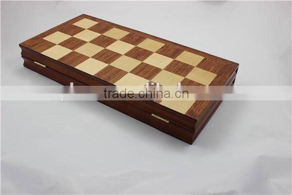 2016 hot sale Wooden backgammon and chess box and case