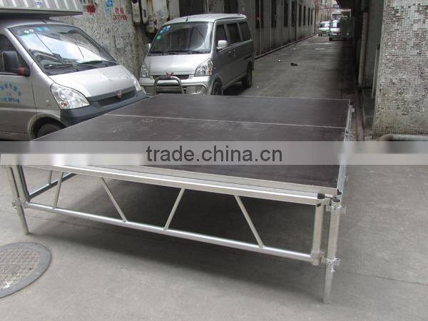 Manufacture 4ft x 4ft aluminum assembly stage, outdoor concert stage sale