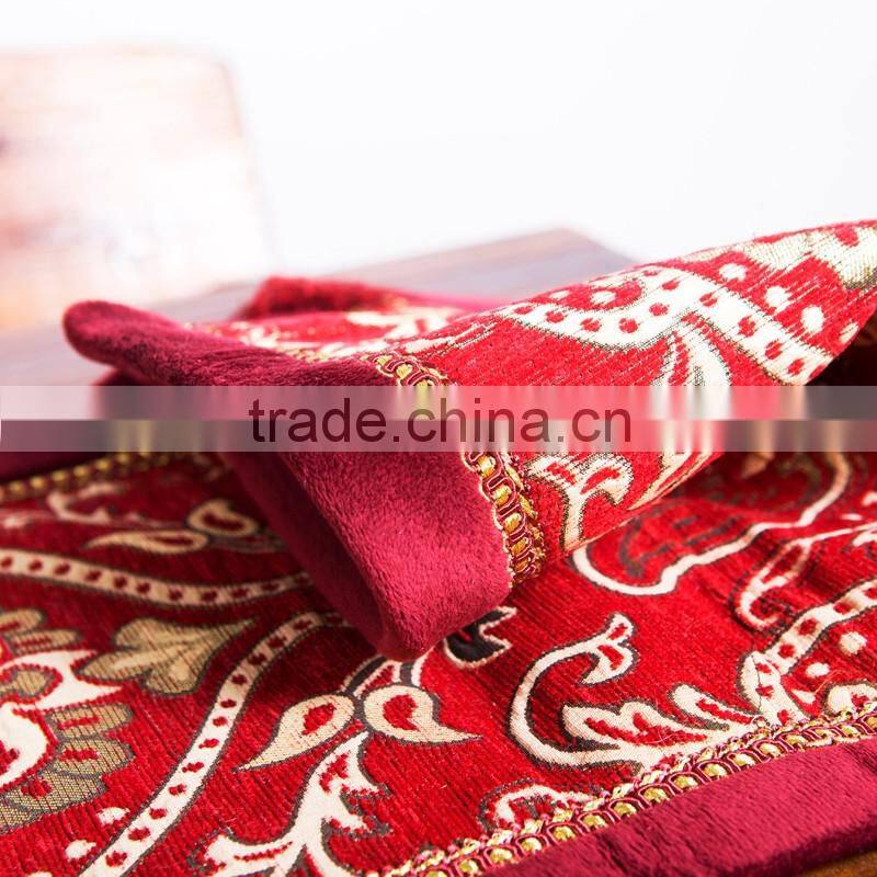 Merchandising Paisley Runner Table Cloth with Velvet Border